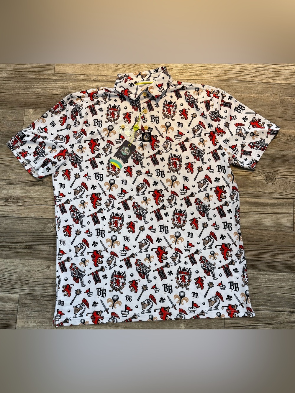 Bad Birdie Boss Mens Shirt Polo Sir Shanksalot Small Performance Golf Sz Xl NWT